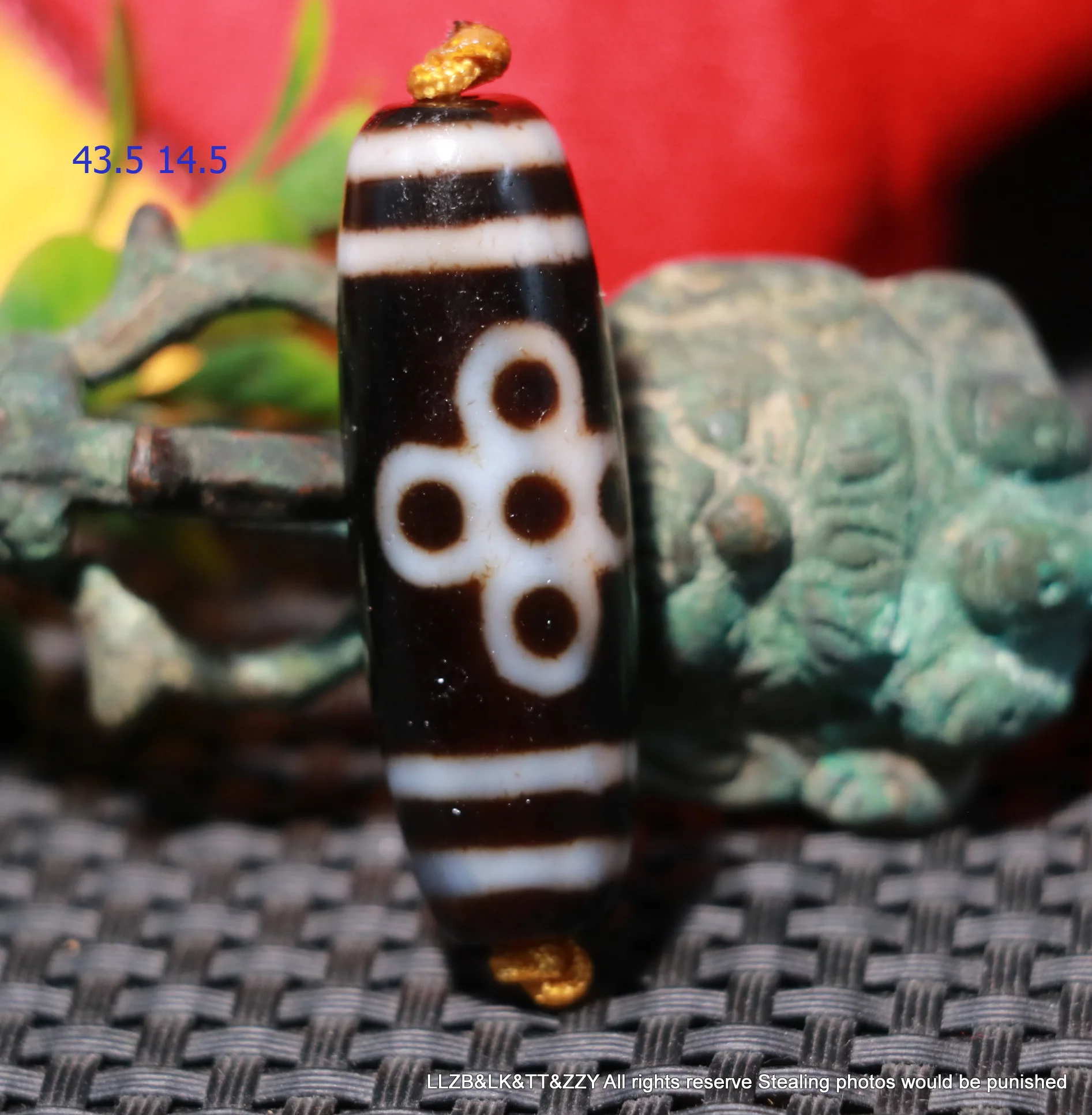 Magic Power Energy Tibetan Old Agate 5 Eye Lightening Symbol dZi Bead Amulet Fit For Bracelet Top Quality Timestown UPt56