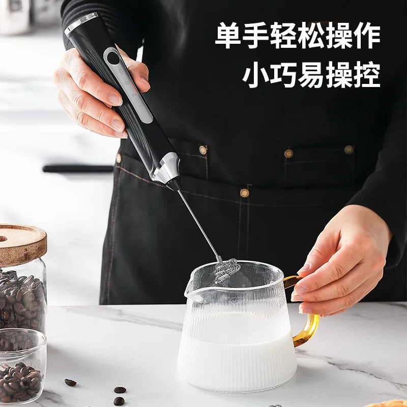 Cross-border new electric milk frother automatic whisk coffee mixer milk egg handheld wireless whisker