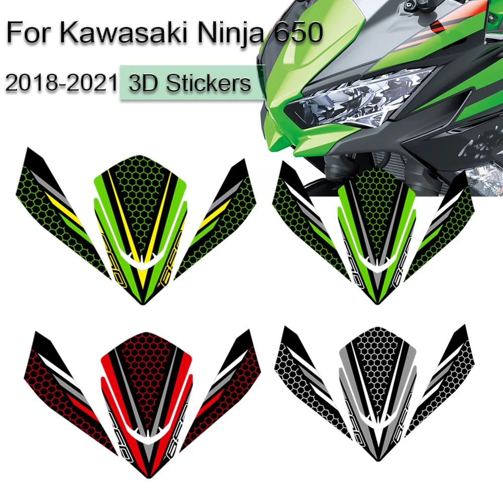 

Tank Pad Fuel Oil Kit Fender Shell Decorate For Kawasaki Ninja 650 2018-2021 Motorcycle Protection Body Stickers