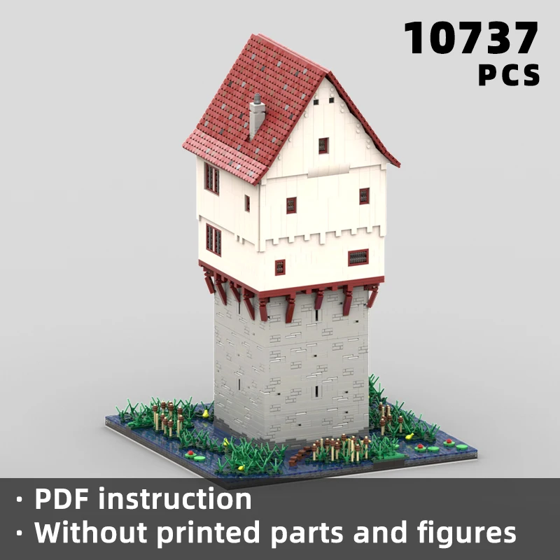 exquisitely detailed German tower house bricks modular medieval castle blocks architecture moc historic building unique display