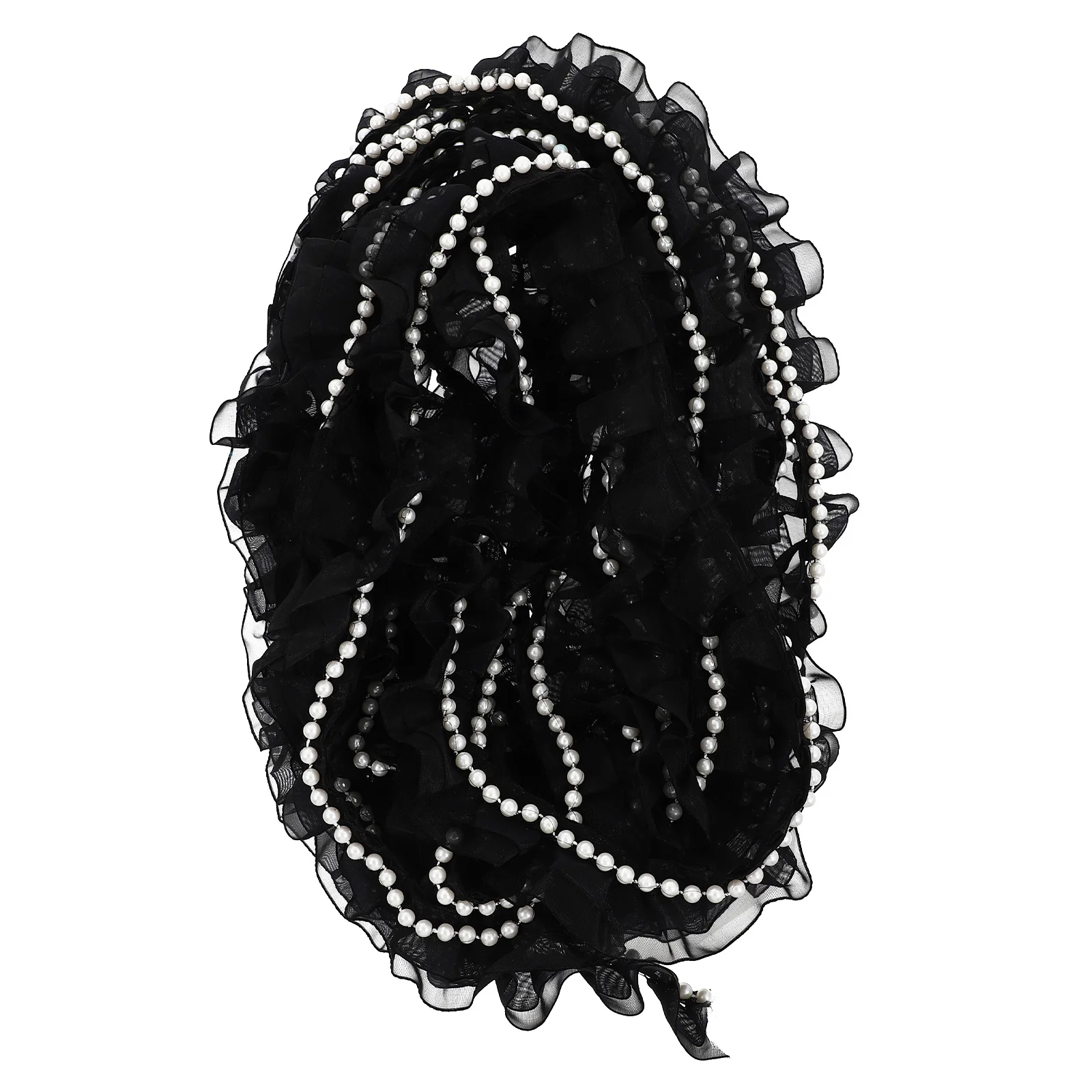 

Pearl Lace Trim Bridal Dress Collar Decorative Accessory DIY Craft Ribbon Rayon Material Durable Safe No Stretch Seasonal