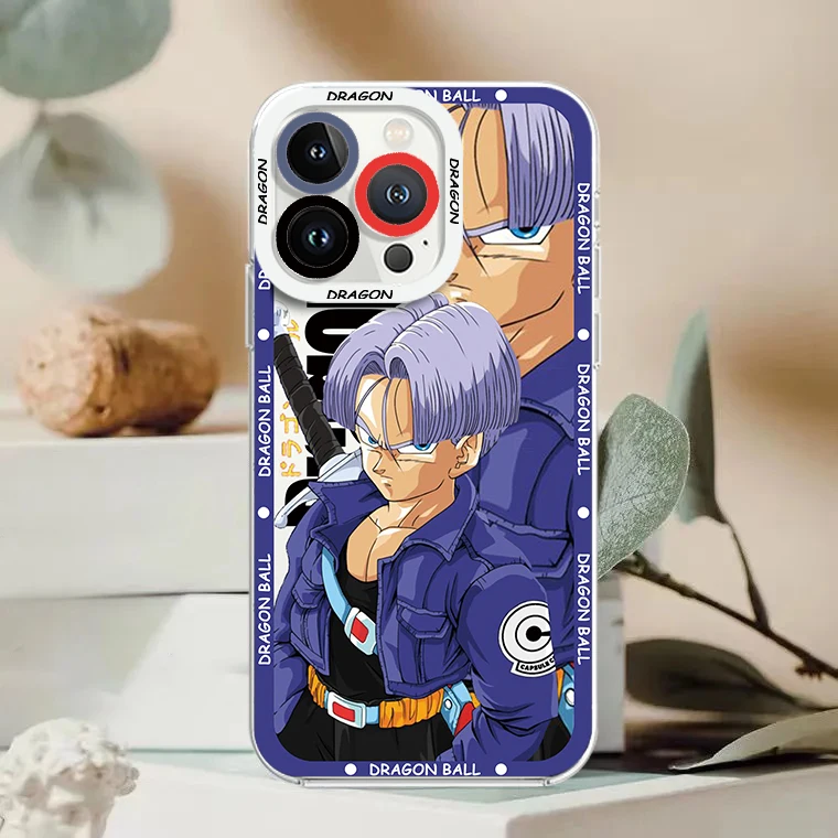 D-Dragon Ball Goku Fashion Etui na telefon do iPhone 15 14 13 12 11 Mini XS XR X Pro MAX 8 7 Plus Angel Eyes Transparent Cover