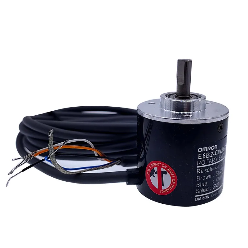 E6B2-CWZ6C Codificador rotativo, 10, 20, 30, 40, 50, 60, 100, 600, 720, 1024, 1200P/R, 5-24V, salida NPN CC, interruptor girato