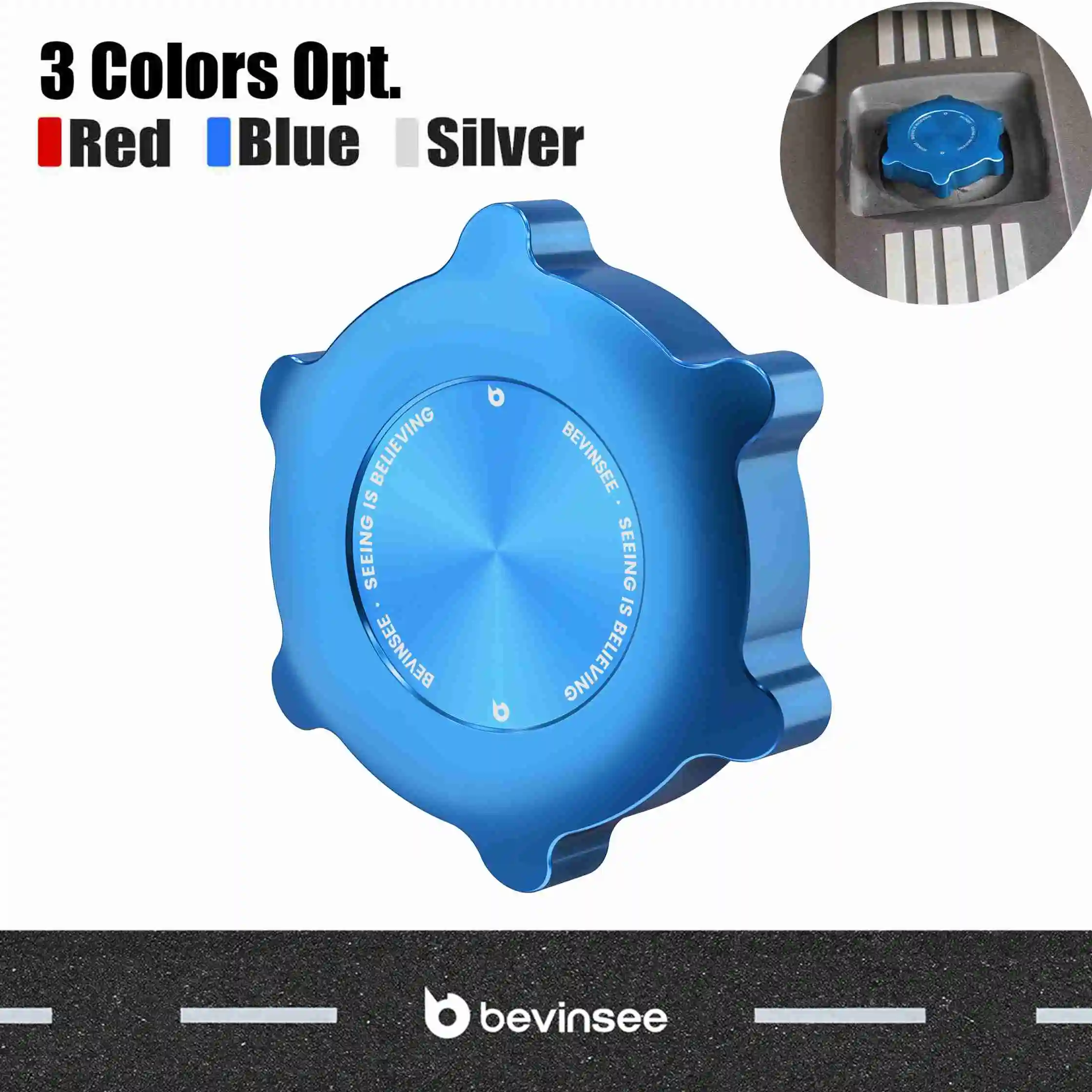 BEVINSEE Oil Cap M Style For BMW X5 E53 E70 X3 E83 E90 E91 E92 E93 E36 E46 E39 E60 Z3 Z4 E85 E86 330i 323i 325i 328i 530i 528i