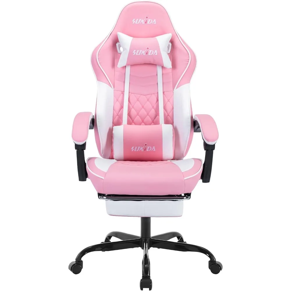 

Ergonomic Video Gamer Chairs Gaming Computer Chairs Gamer Chairs for Adults Massage Lumbar Support Swivel Height Adjustable Head