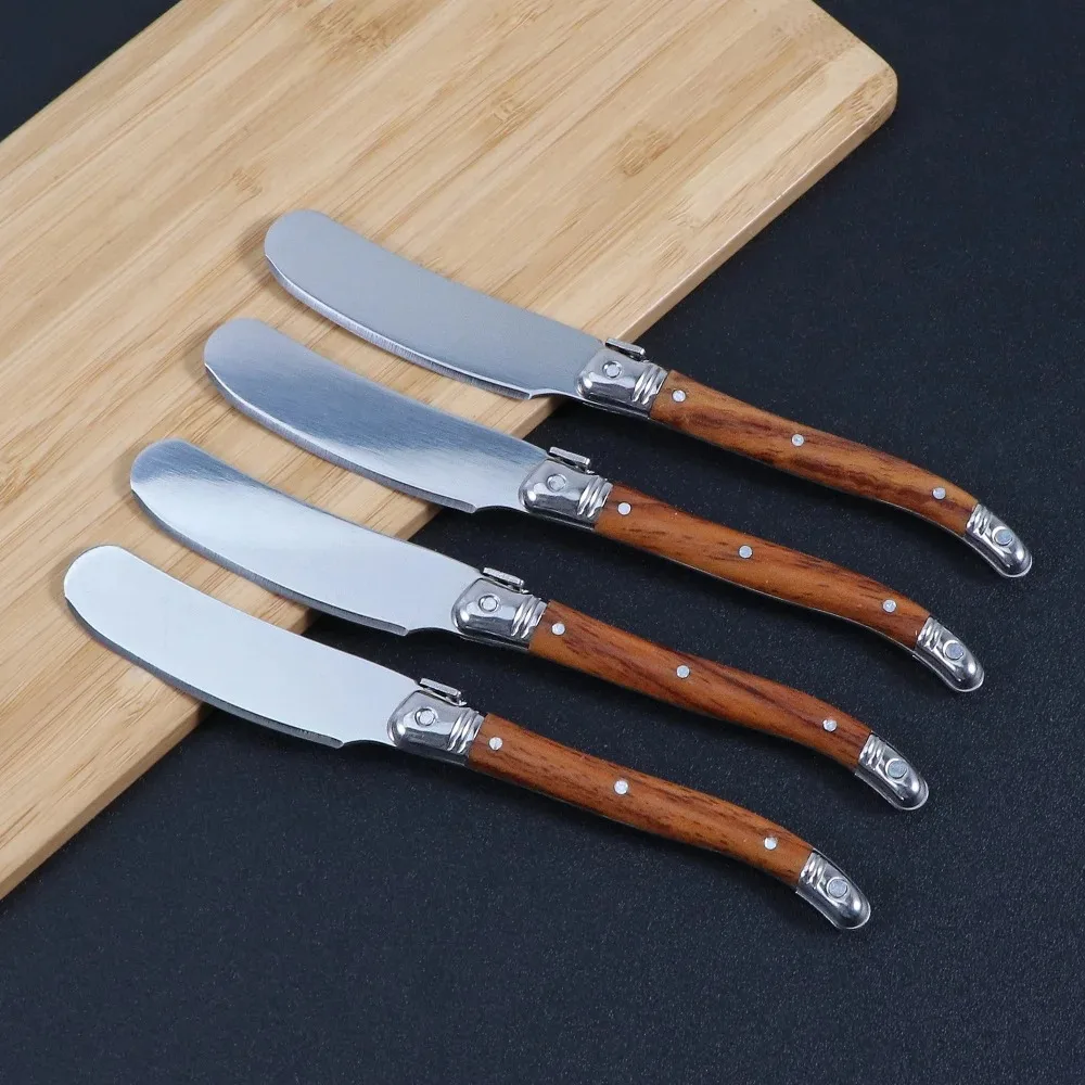 Butter Spreader Knifes Set Stainless Steel Sandwich Spreading Knifes with Wooden Handle Cheese Spreader Baking Tools