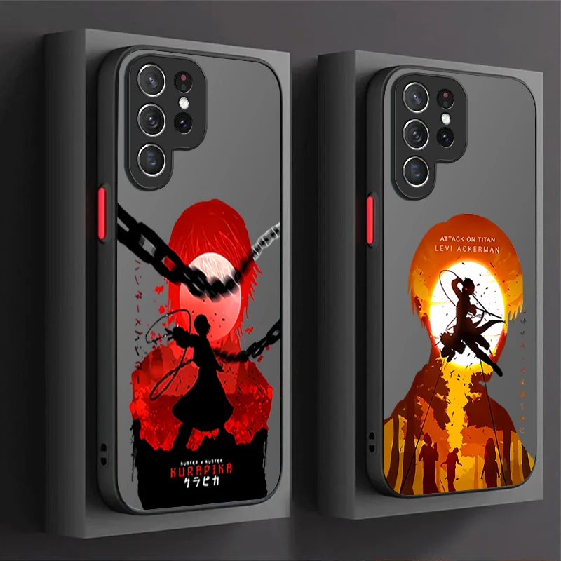 Hunter X Hunters Case For Samsung Galaxy S24 S23 S22 Ultra S21 S20 FE S10 Plus Note 20 10 A15 A25 A35 A55 Matte Hard Back Etui