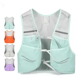 Running Vest with Multiple Pocket Lightweight Reflective Hydration Backpack Breathable Material Vest for Climbing Hiking Camping