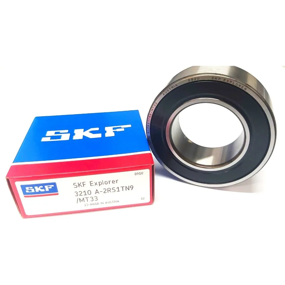 SKF 3210 A-2RS1TN9/MT33 Double Row Angular Contact Bearing 50x90x30.2mm