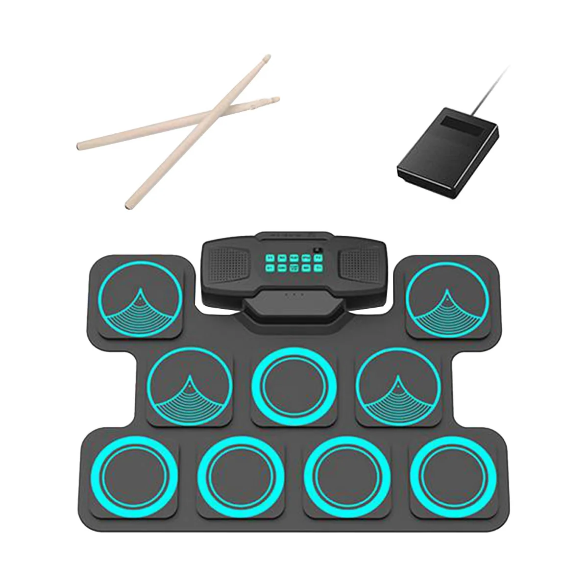 Electronic Drum Sets, 9 Drum Pads, Beginner Practice, MIDI for Playing Games