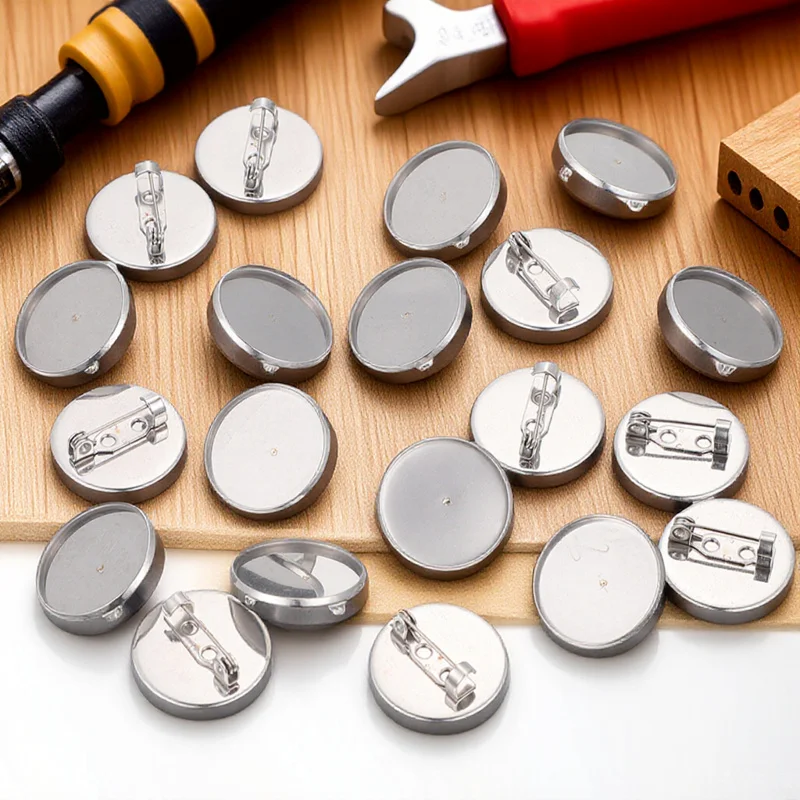 

20 шт. оснований для значков-брошей, заготовок для рукоделия, аксессуаров для изготовления украшений, материалов для создания брошей ручной работы