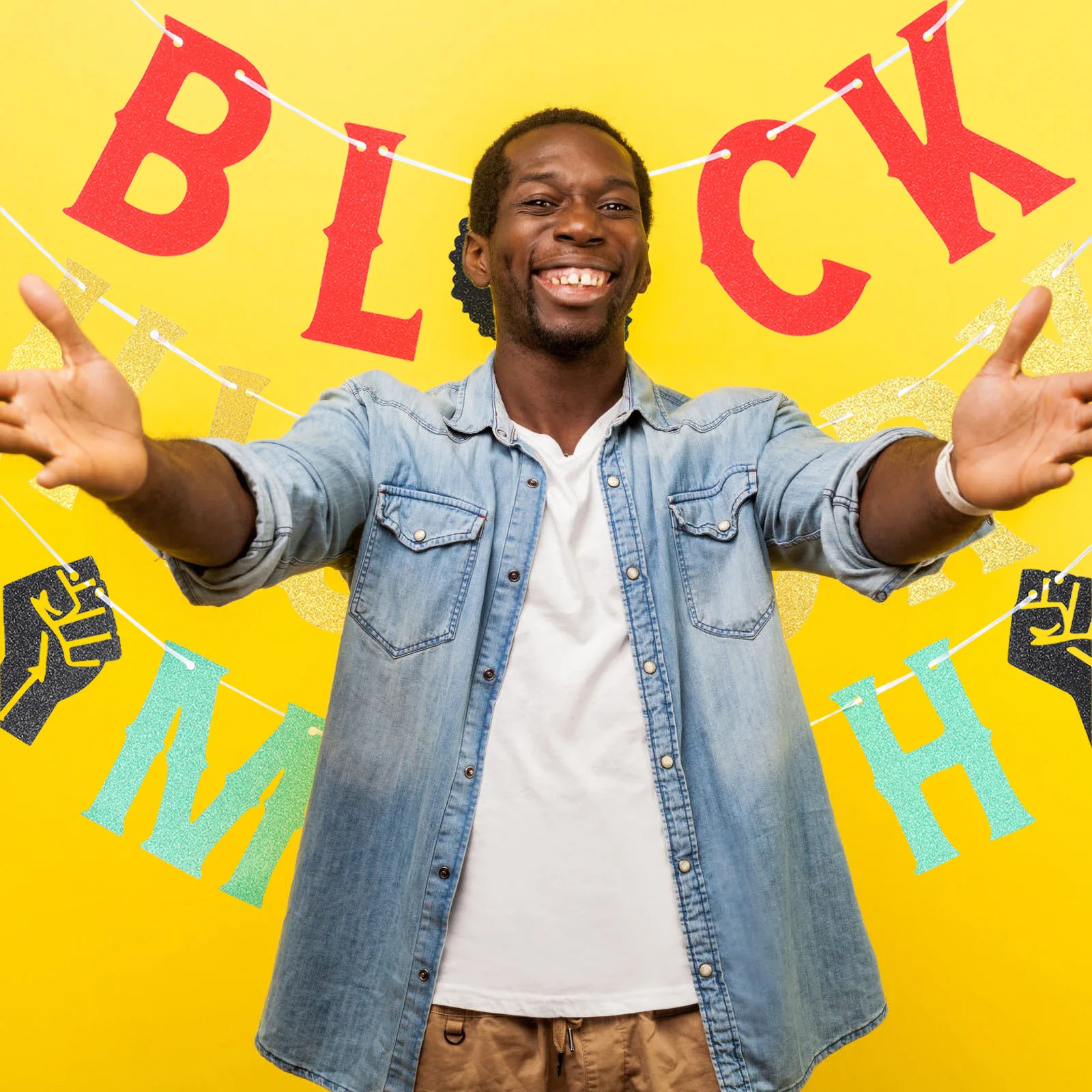 

1 set 1 Set Glitter Bunting Banner Month Hanging Pull Flag Party Decoration For Photo Booth Wall Garden Use