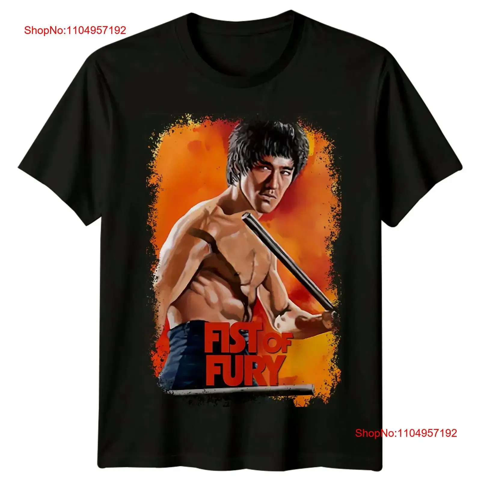 Fist of Fury 1972 Póster de película inspirado camiseta Retro 70s vintage lavada moda Unisex ropa de ligeramente de diseñador gráfico
