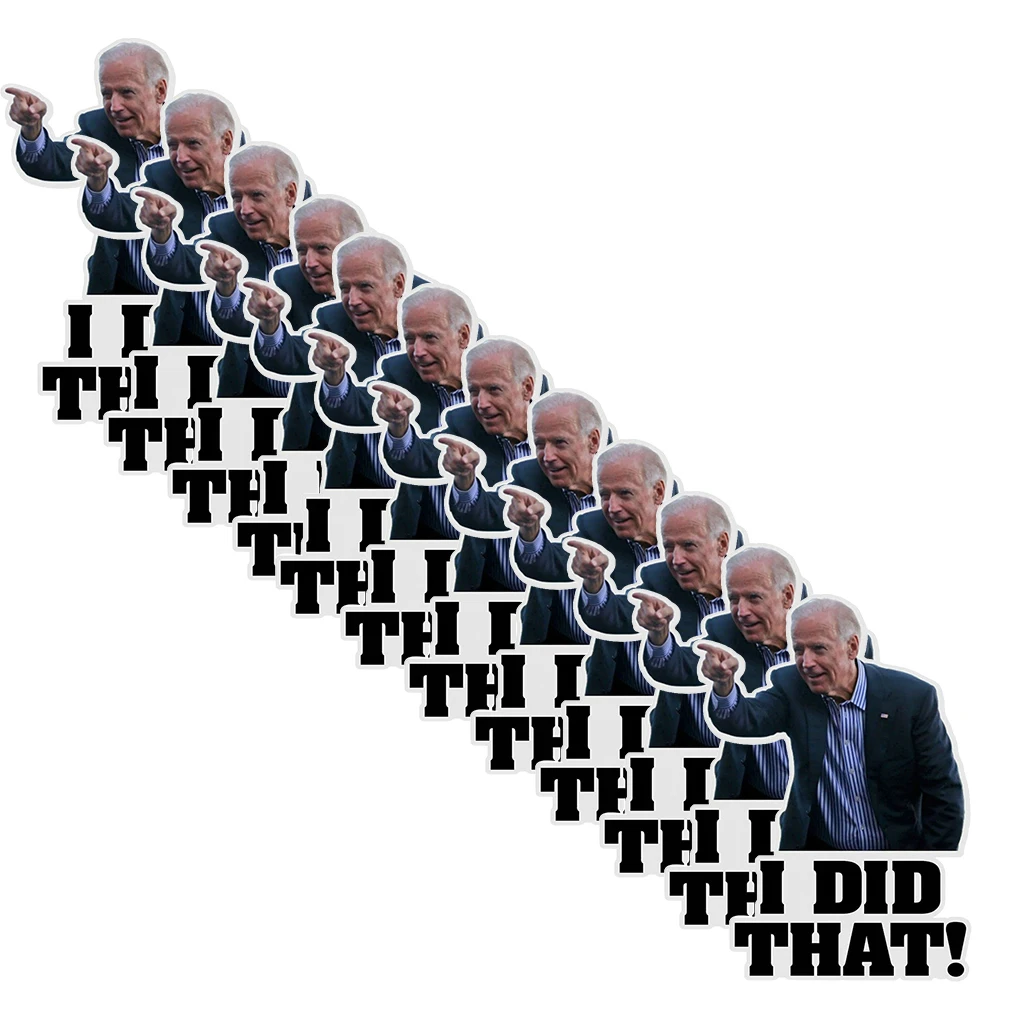 Pack of 100 Stickers Decals I DID That DIY Reflective Parody Pointed To Left for Laptop Car Bike Luggage Gas Pumps