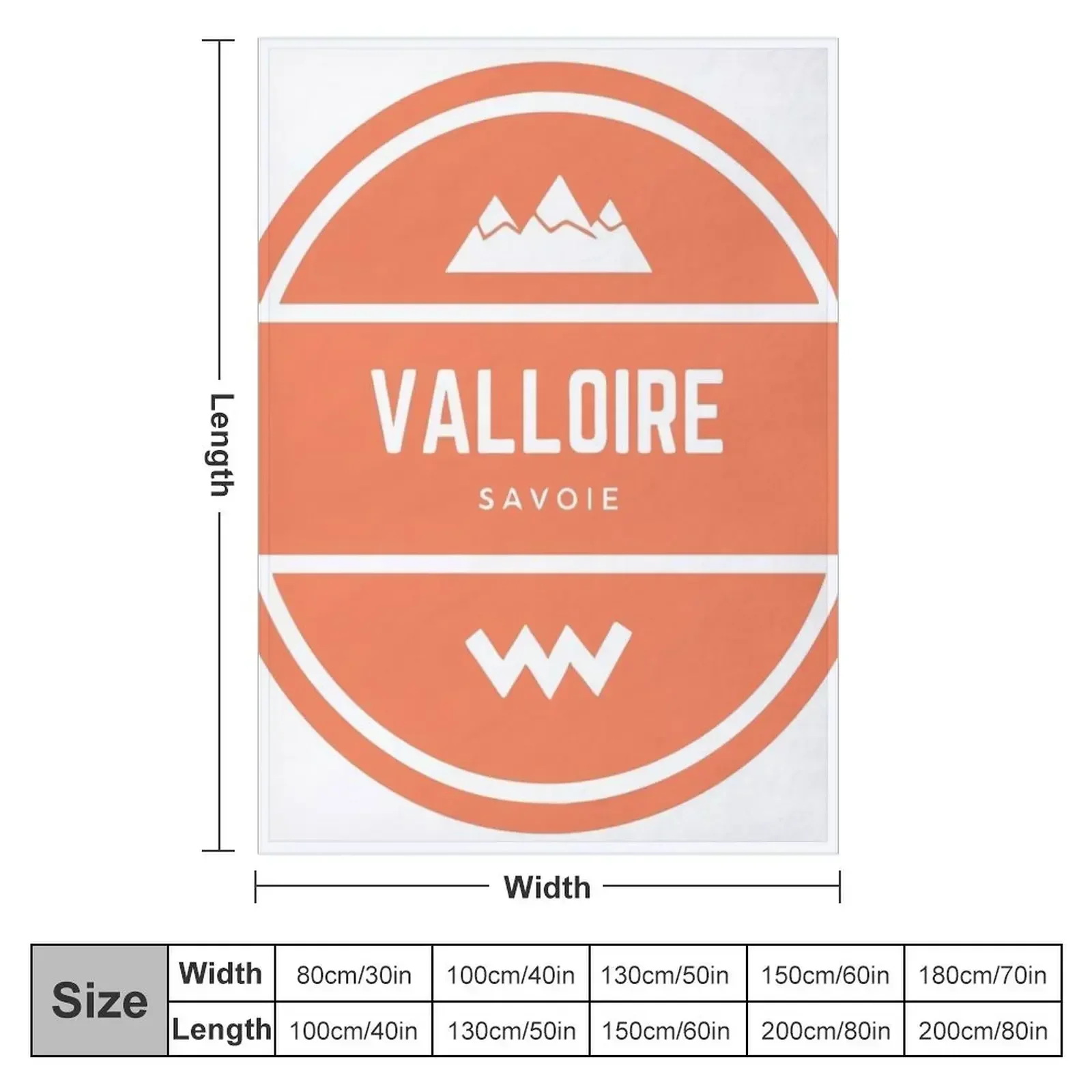 Valloire Resort in Haute Maurienne, Savoie, France, Europe - Mountain Hiking Snowboard Ski Resort Vintage Logo Throw Blanket