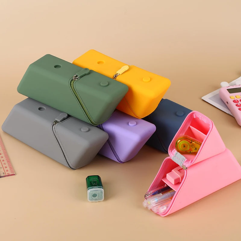 Stylish Silicone Pen Holder-Foldable Desktop Organizer For Office & Study,Multi-Purpose Stationery Cup,Perfect Gift For Students