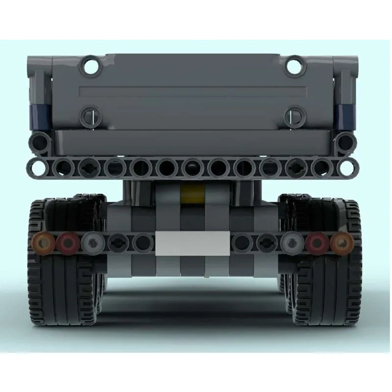 MOC-212162 Piccolo rimorchio di scarico a 3 assi Building Blocks Modello 297 PartsMOC Creativo Ragazzi Bambini Compleanno Building Blocks Regali giocattolo