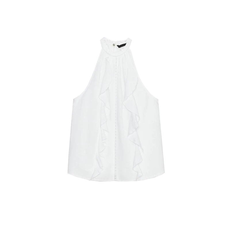 Verão novo feminino faion mistura de linho colarinho decorativo topo confortável solto ajuste svel redondo ne proteção uv