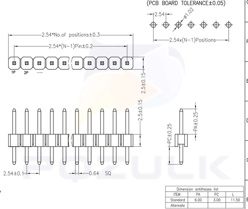 10PCS 1X40 Pin Red Blue Double Row MALE 2.54MM PITCH Pin Header connector Strip 1*40P 40Pin FOR PCB BOARD ARDUINO