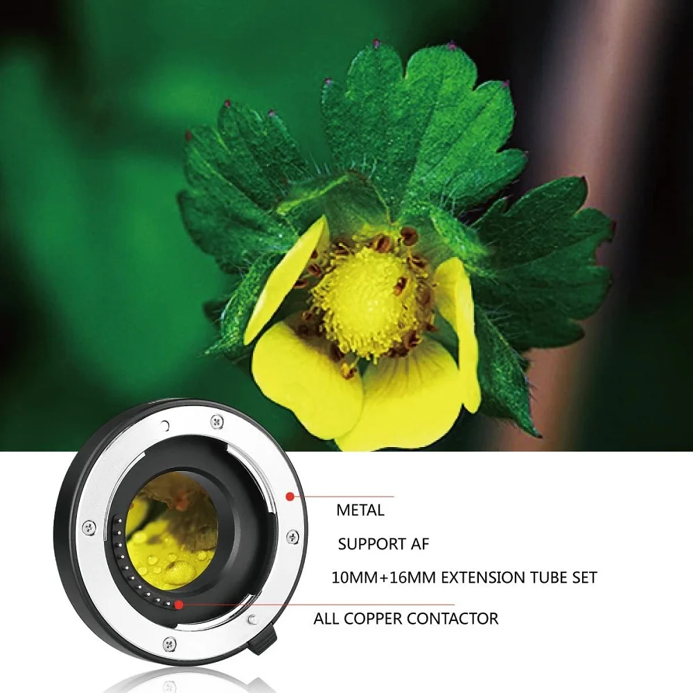 Meike MK-P-AF3A Auto Focus Macro Extension Tube for Olympus Panasonic M4/3 Mount G7 G80 G85 GH3 GH4 GH5 GH6 G9 E-M1 E-M5 E-M10