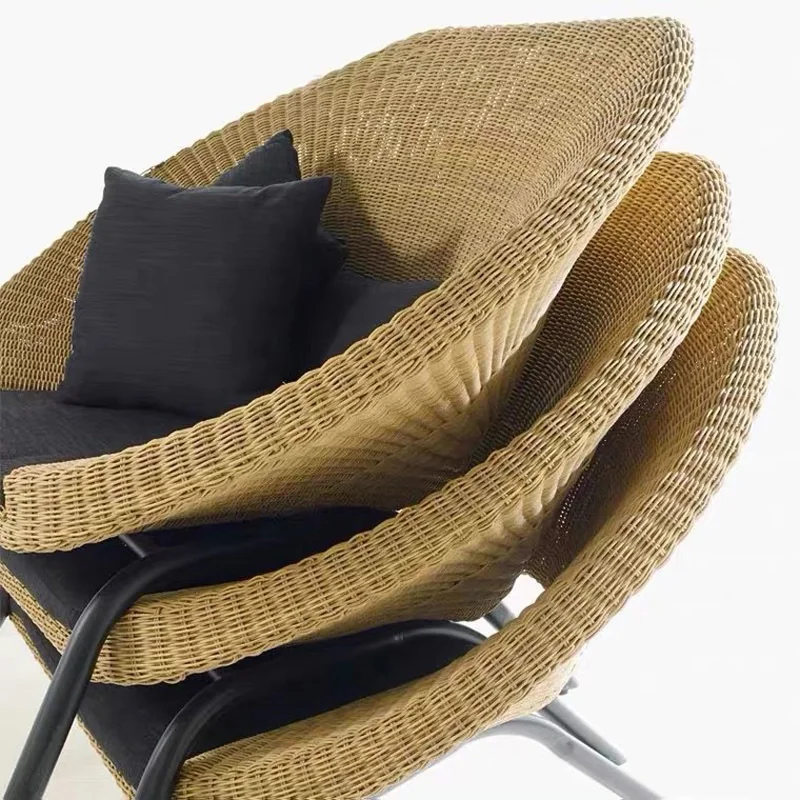 Outdoor-Rattan-Sofa-Kombination, Homestay, Balkon im Freien, Freizeit-Rattan-Stuhl