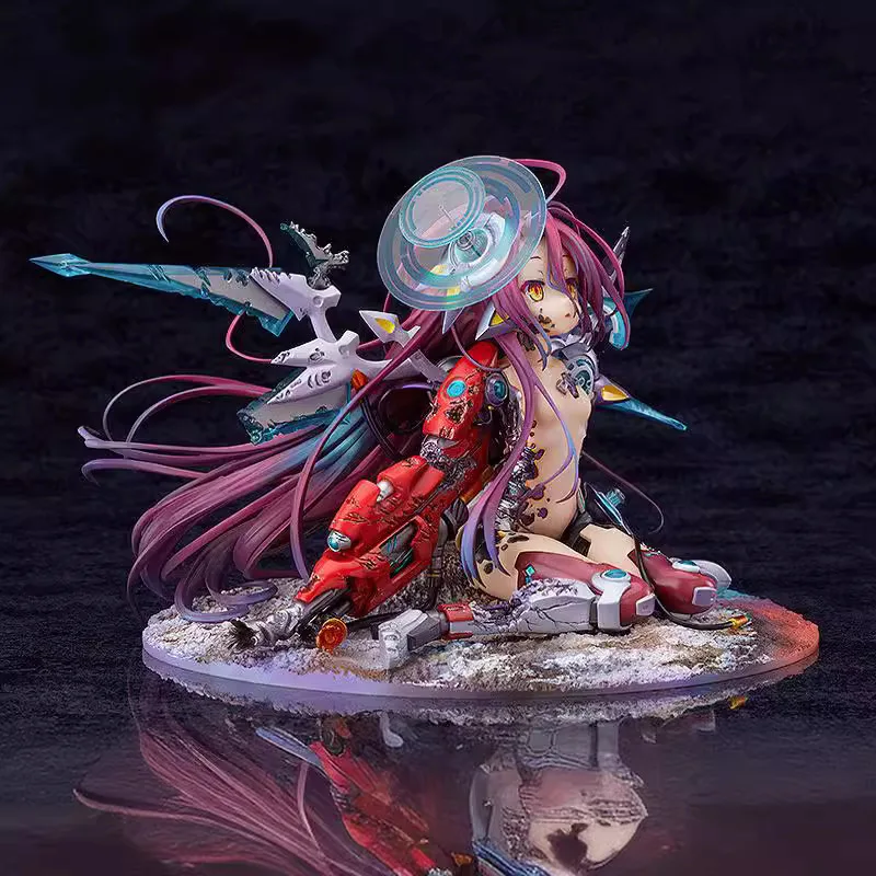 13cm No Game No Life Shuvi Doura Sitting Position Anime Girl Figure Model Statue Boys Collection Desktop Decoration Ornament Toy