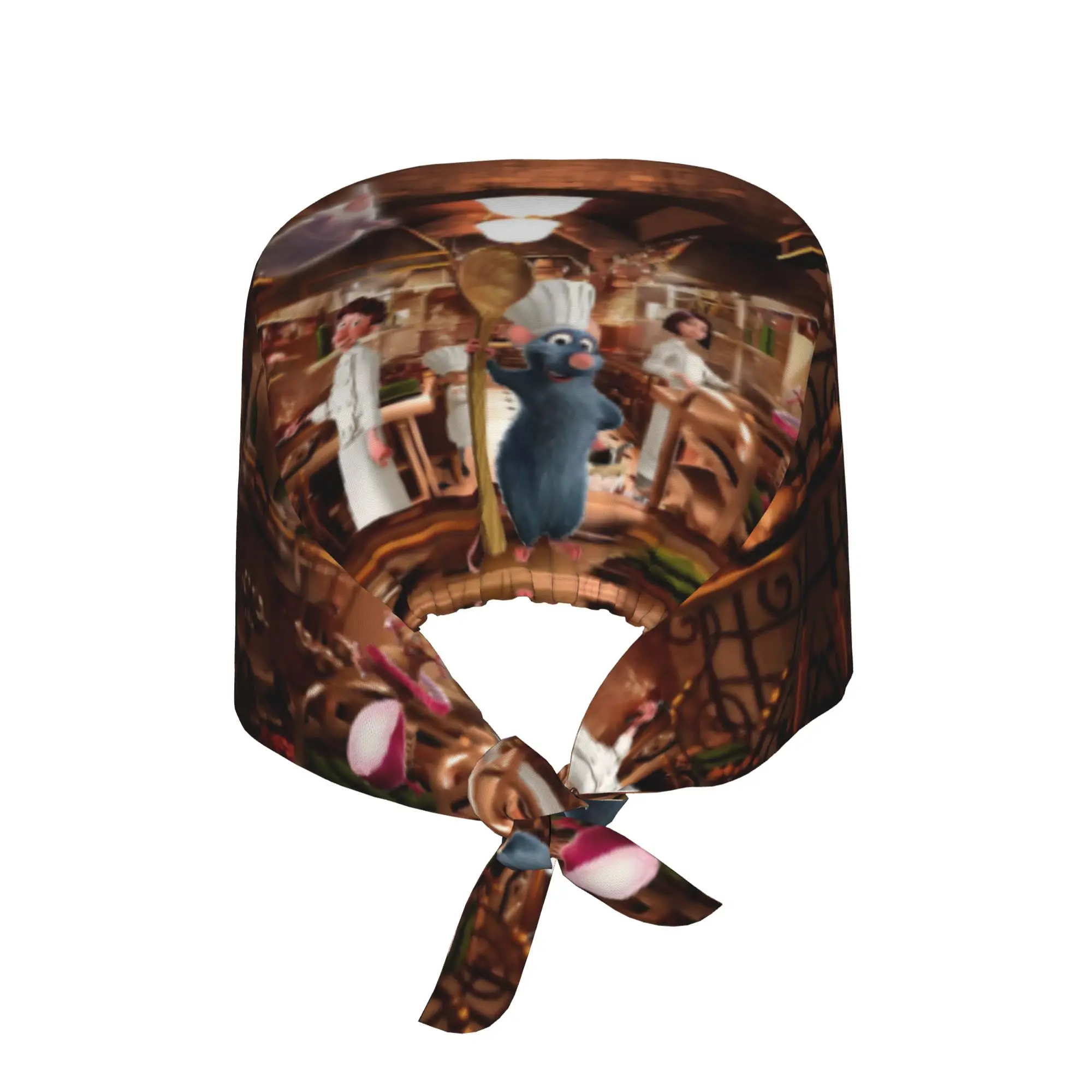 R-Ratatouilles Anime Chef Cleaning Working Cap Comfortable Unisex Mouse Scrub Cap Surgicals Hat Nurse Scrubs Hat For Dentist