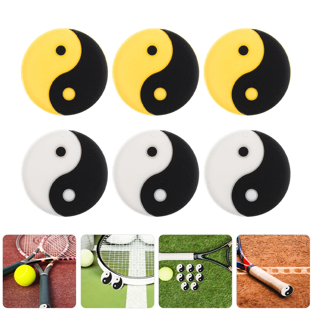 

6 Pcs Tennis Balls Racket Vibration Dampeners Absorbers for Racquet Dampners Rackets