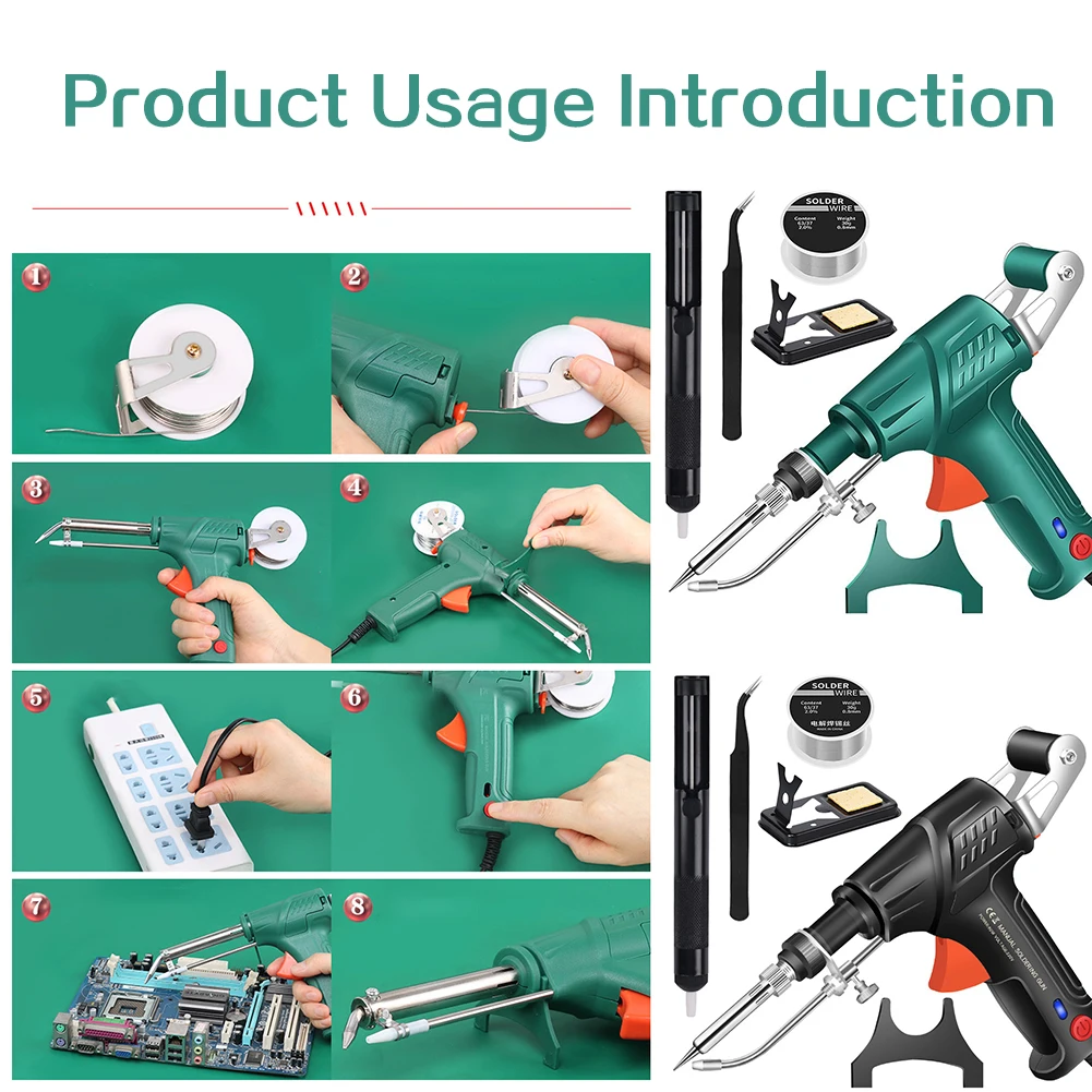 

Multifunction Soldering Iron Soldering Machine Set Handheld Auto Feeding Tin Solder Machine for Repairs Home DIY