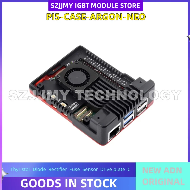 NEW Raspberry Pi 5th generation dedicated metal shell ARGON NEO aluminum alloy chassis with built-in cooling fan
