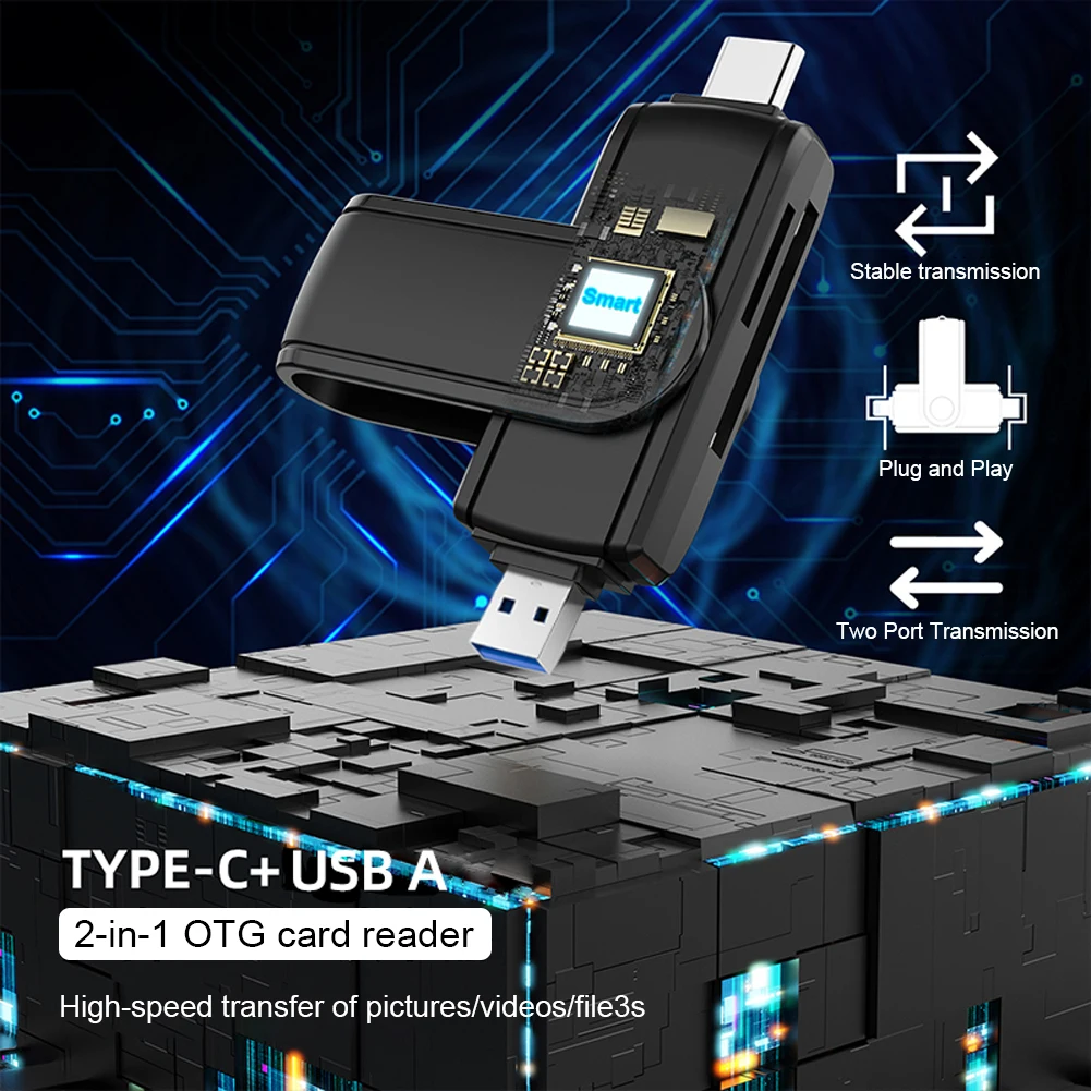 Micro SD Speicher kartenleser Typ C zu USB otg Adapter unterstützt SD/TF/Micro SD/SDXC/SDHC für Android iPhone MacBook PC Laptop