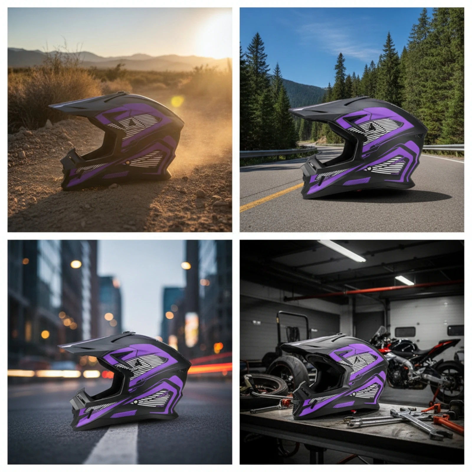 Adult Full Face Motorcycle Helmet DOT Certified Full Face Motorcycle Helmet Headwear Ventilated Aerodynamic for Adults