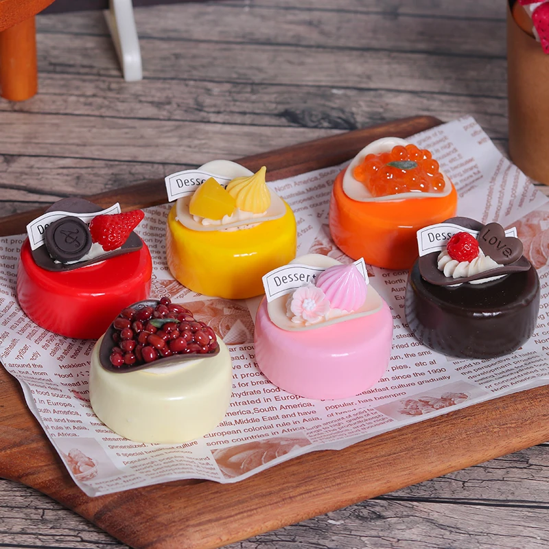 1Pcs Simulation Of French Cupcakes Ice Cream Jelly Cake Window Ornaments Photography Props Refrigerator.