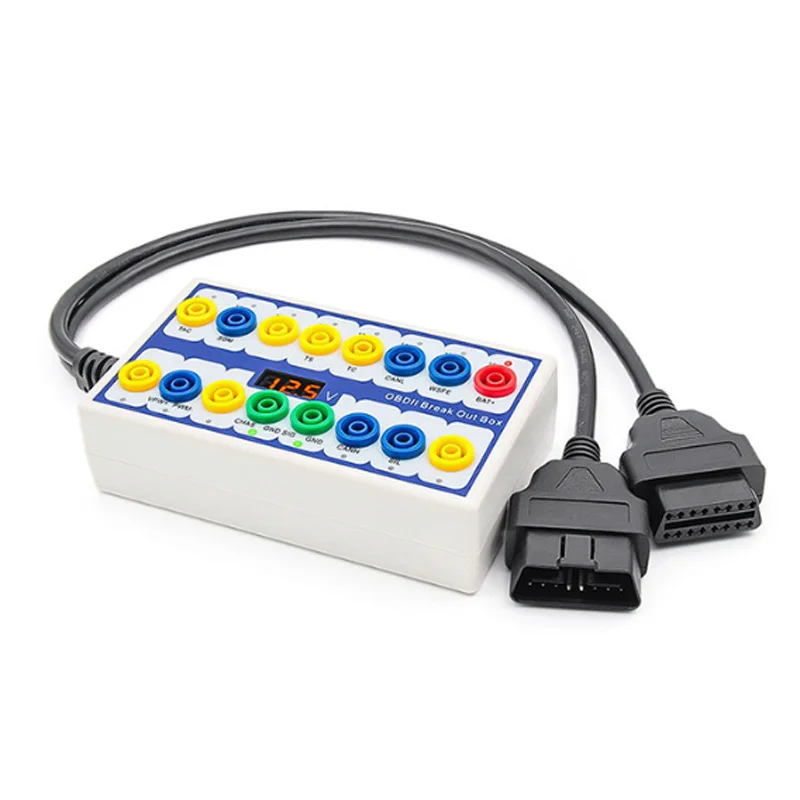 Auto OBD2 Break Out Box OBDII Scanner Diagnostische Connector Detector Protocol Obd Iinterface Spanningstest Automotive