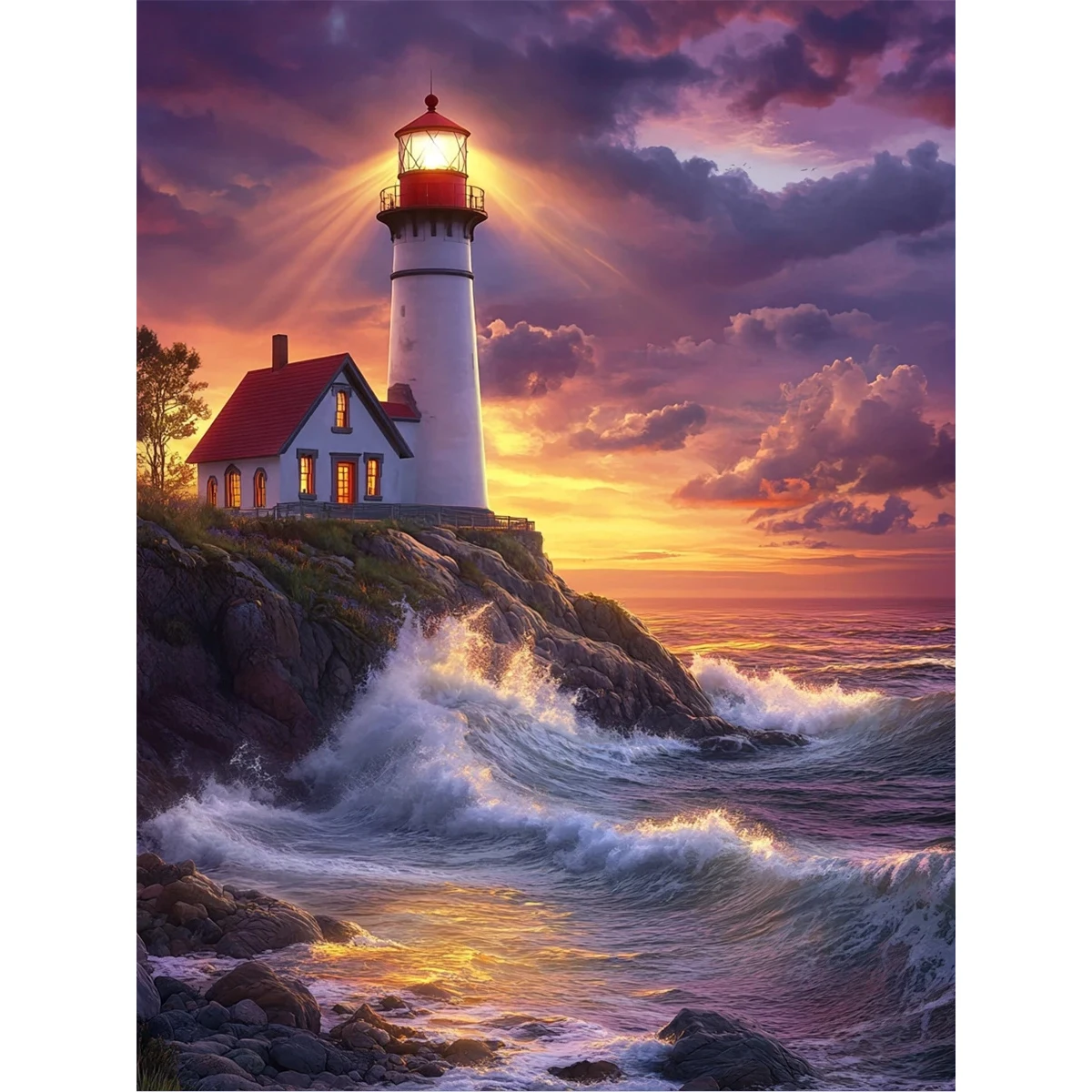 2D flat Matching Set Diamond Painting, coordinated home decor, matched holiday gift set, combined souvenir, paired ornament and complete present for full room layout