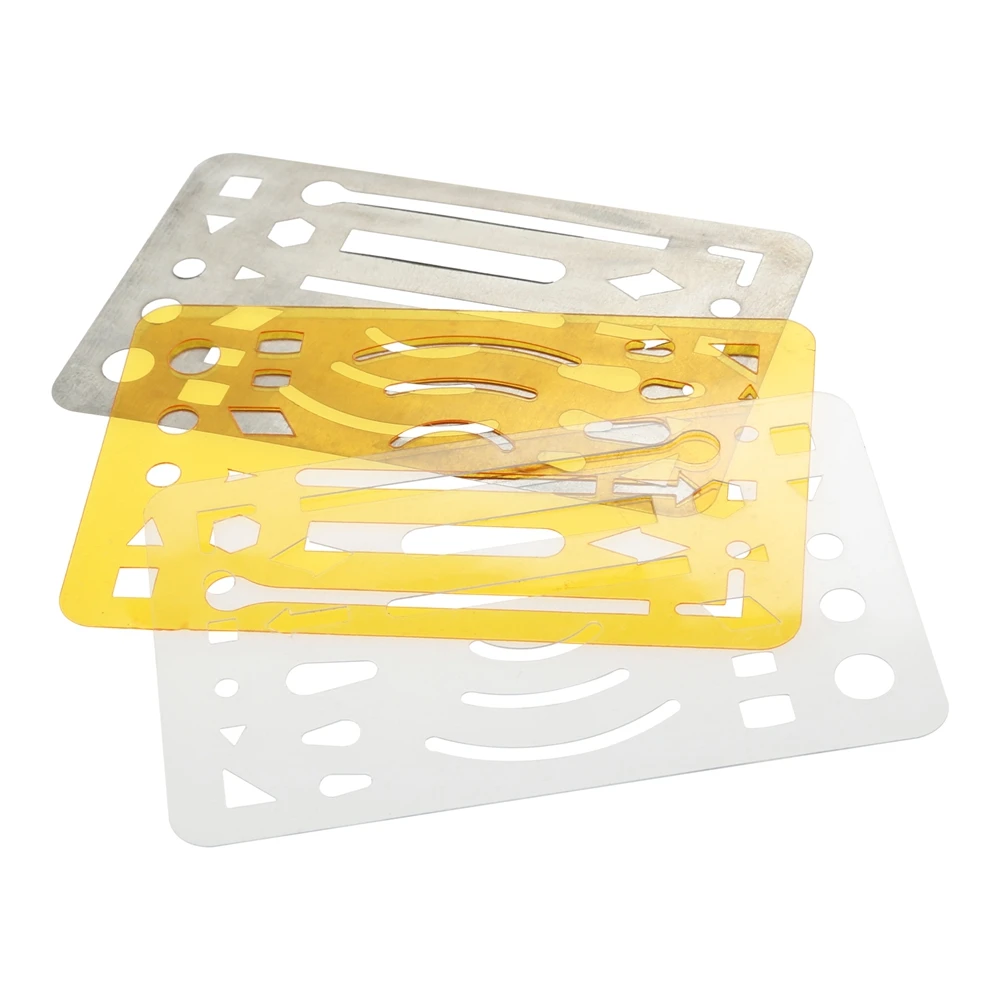 Stainless Steel/Plastic Wipe/Erasing Template Drawing Auxiliary Tool Wipe Out Draft Lines Or Error Lines Tool Not Easy To Bend