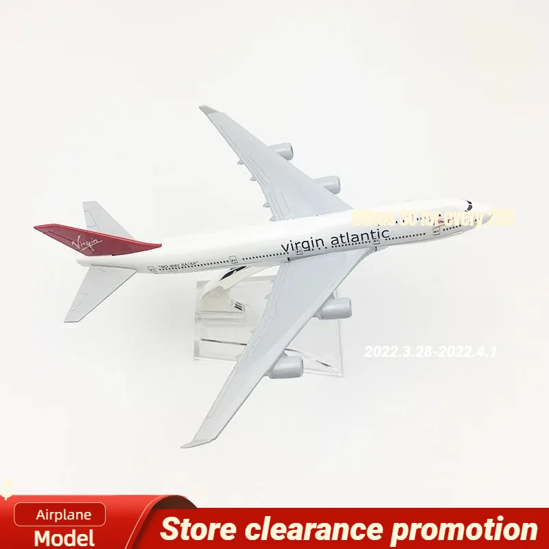 16CM British Virgin Atlantic Alloy passenger aircraft model Diecast Aviation Plane Collectible Miniature Toys for Boys