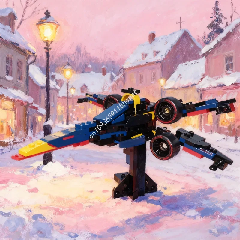 192 piezas MOC RB Xwing, Construcción Alternativa, City Champions, Supercoche, Bloques de Construcción de Modelos, Juguetes de Arquitectura, Idea de Regalo de Navidad