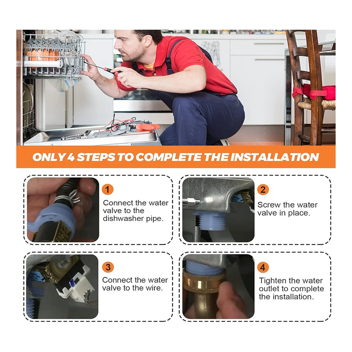 ว 10327249   ว 10327250   เครื่องล้างจานวาล์วน้ําเข้าสําหรับ Whirlpool,Kenmore 665 662 Series,สําหรับ Kitchenaid,แทนที่ W 11130743