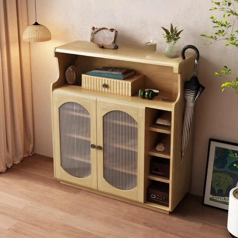 باب إطار من الخشب الصلب، خزانة شرفة ذات سعة كبيرة، خزانة تخزين شرفة الرياح، خزانة بهو بسيطة وحديثة