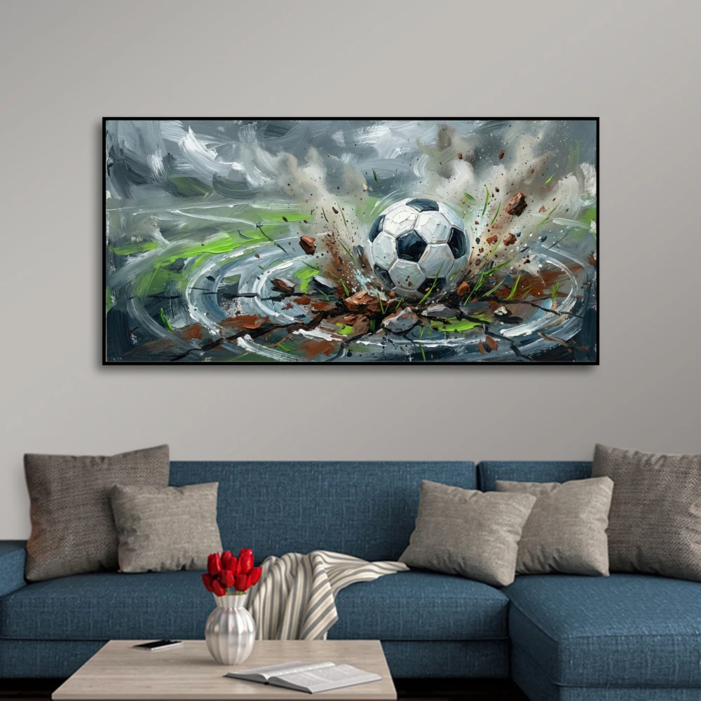 Unframed Wall Art Sport Canvas Print Poster Soccer Football Match Party Decor Paintings for Bedroom Playroom Birthday Present