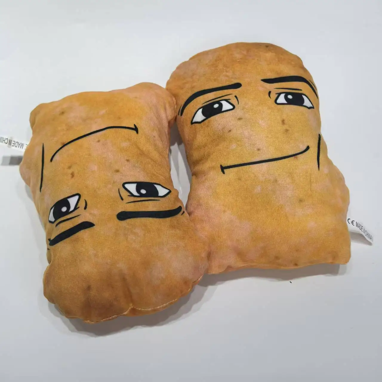 Gegagedigedagedago pepitas de pollo de piedra juguete de peluche parodia impresa Emoji pepitas de pollo muñecas estilizadas patas de pollo