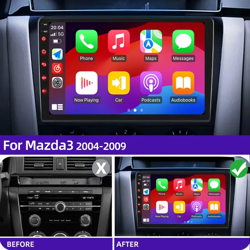 For Mazda 3 2004-2013 maxx axela android 10 Car DVD GPS Radio Stereo 4G 64G WIFI Free MAP Quad Core 2 din Car Multimedia Player