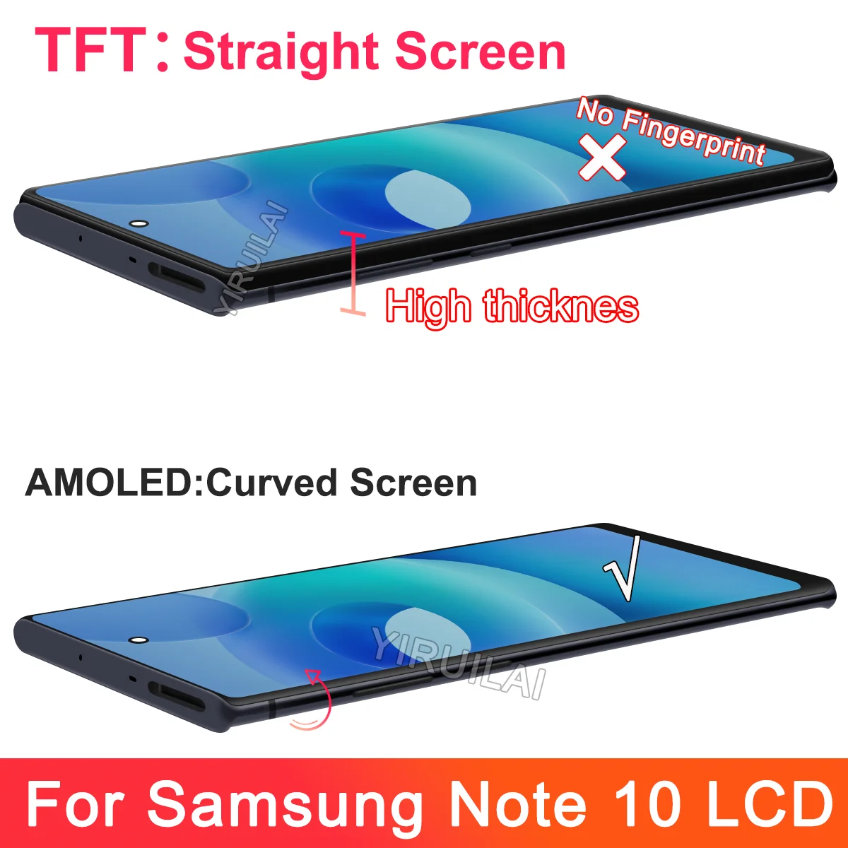 Testato Nota 10 Schermo con Cornice Per Samsung Note10 N970F N970U N970W Display LCD Touch Screen Digitizer Assembly di Ricambio