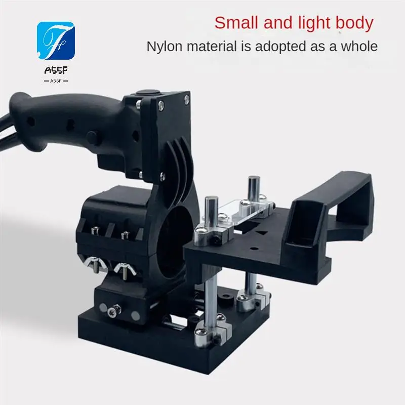 

A55F-2-In-1 Invisible Fastener Opening Punching Locator Nylon Woodworking Trimming Slotting Bracket Cabinet Board Side Hole Fixt
