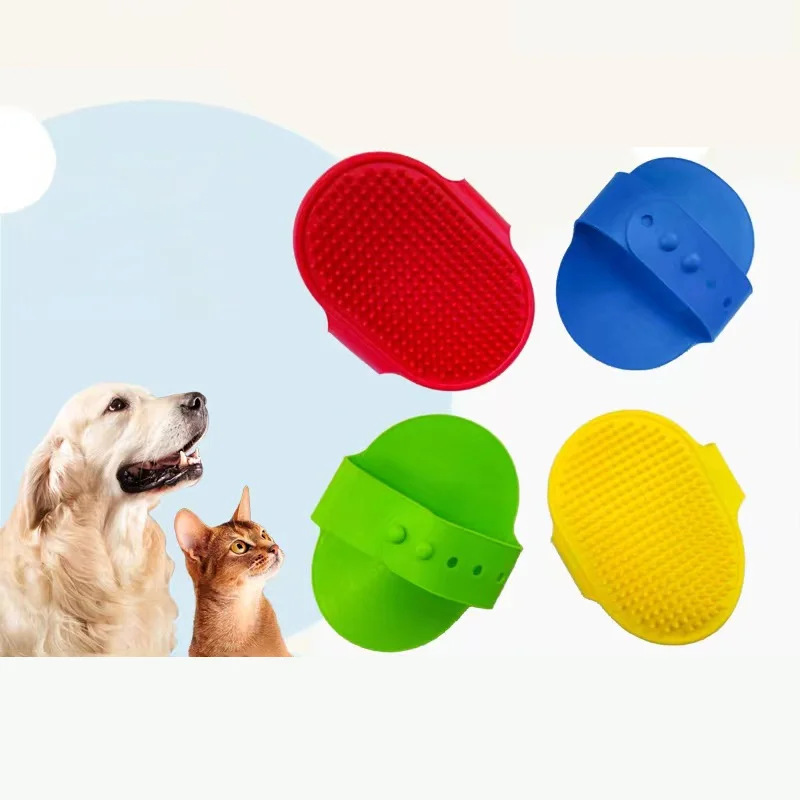 Soft Rubber Dog Brush Comb Cat Bath Brush Rubber Glove Hair Fur Grooming Massage Brush For Dog Cats Pet Bath Supplies