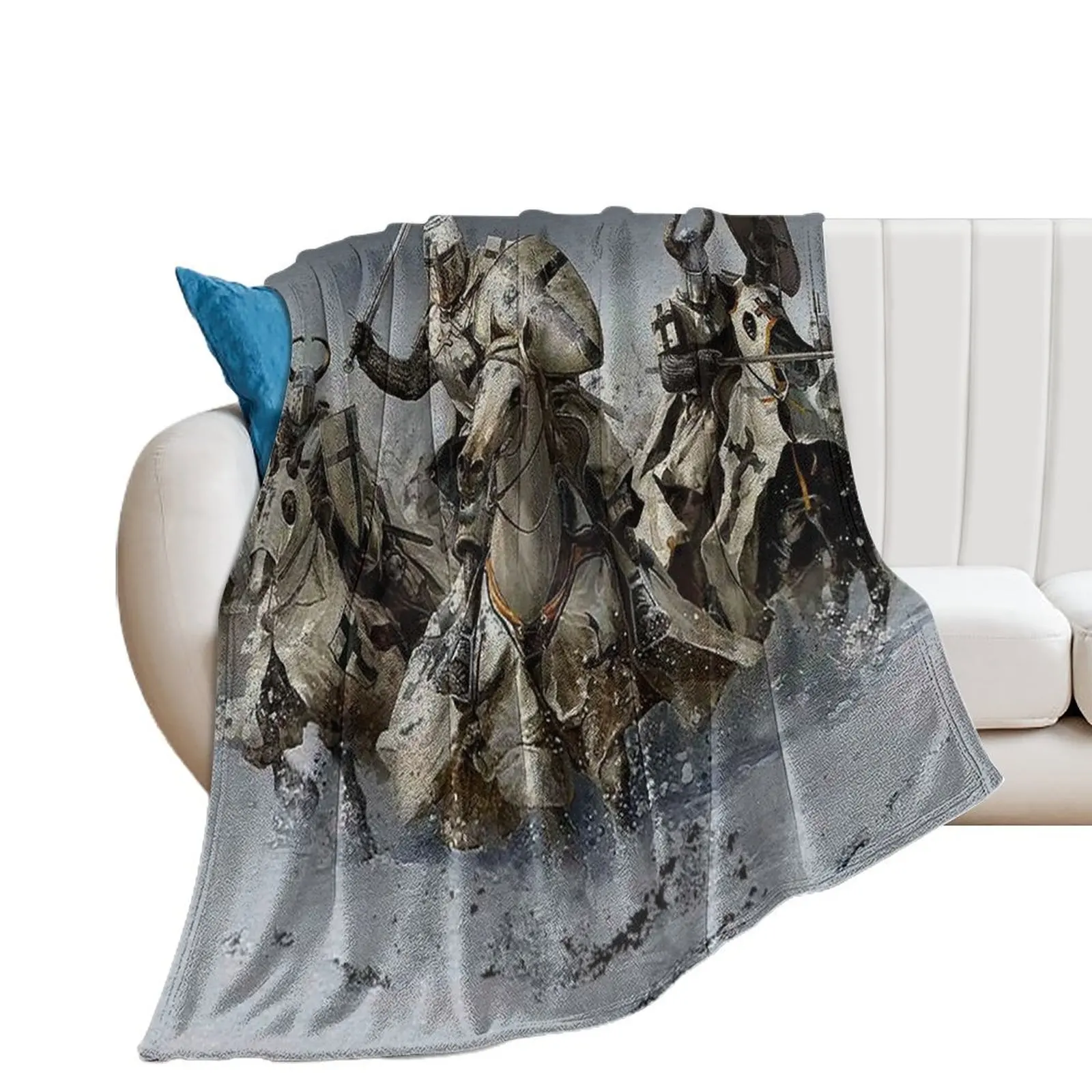 

Teutonic Knights crusading in Winter Throw Blanket Nap Travel Shaggy Flannel Fabric Blankets