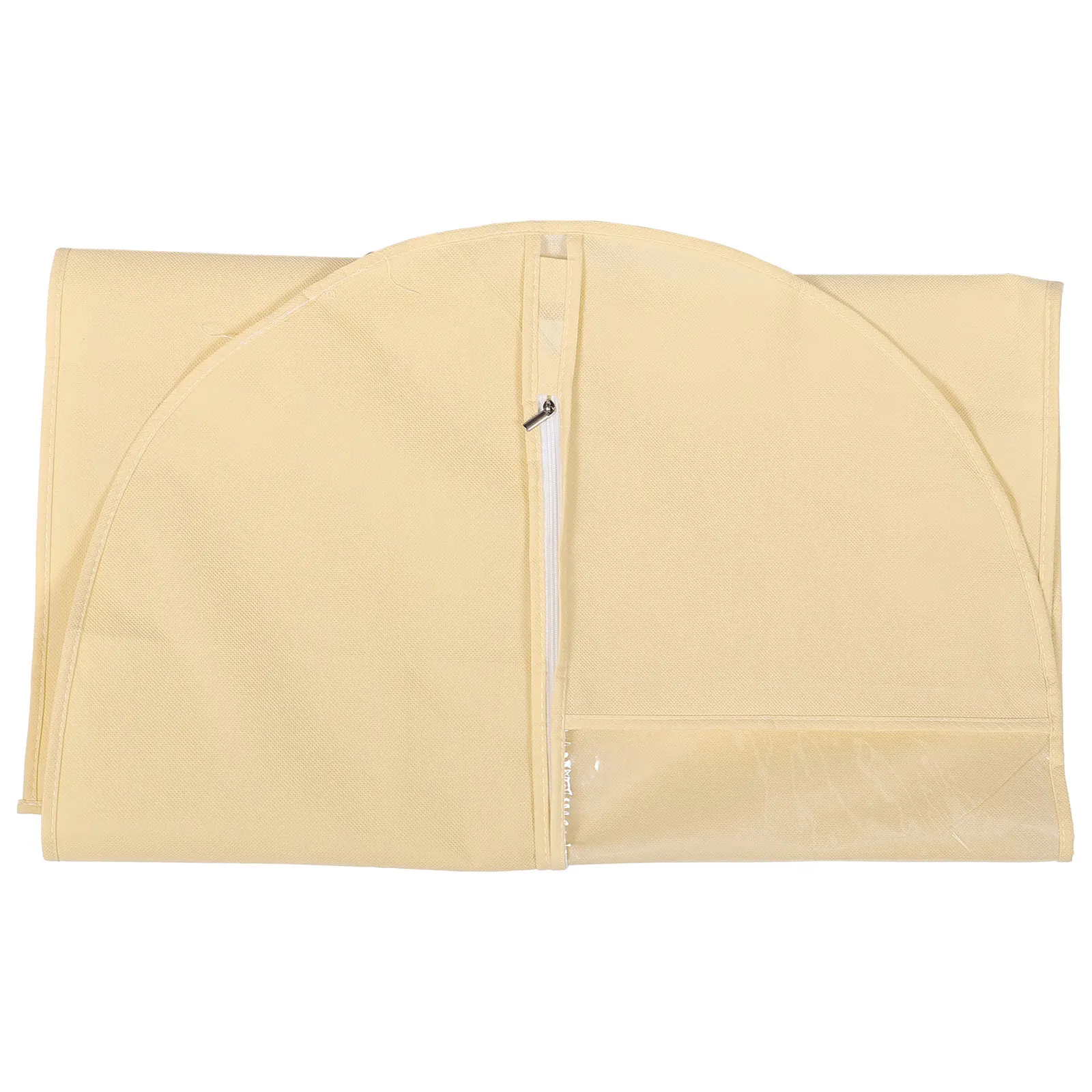 

Dustproof Garment Cover Clothes Dust Cover Storage Bag Suit Protector Non Woven Transparent Window Zipper Closure Moth Proof