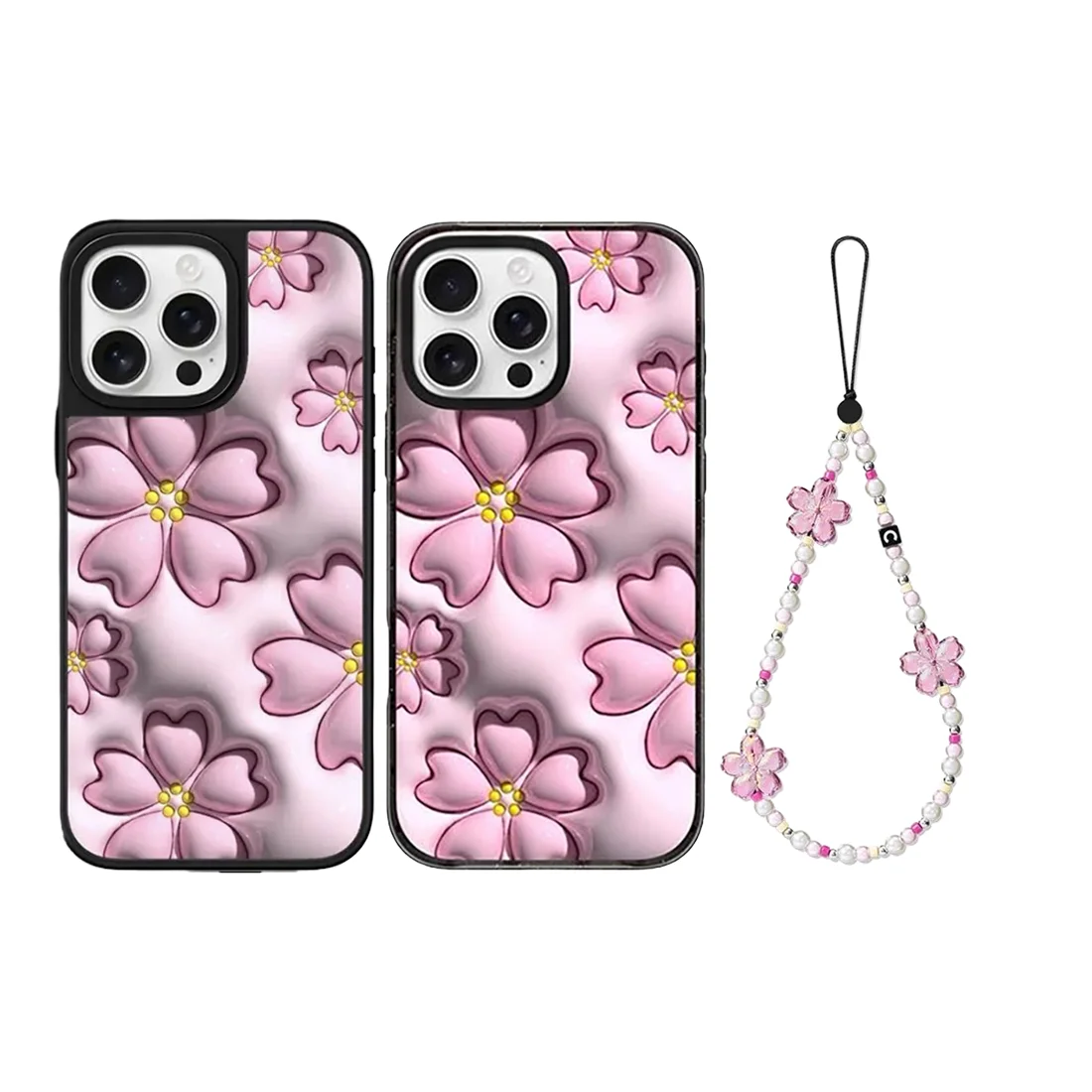 

Sakura Phone Charm Acrylic / Mirror Magnetic Case: Compatible with IPhone 17 16 15 14 13 12 Pro Max 17 Air