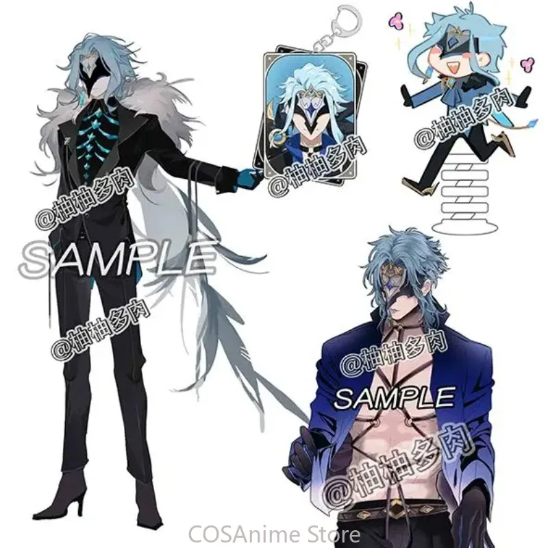

Genshin Impact Il Dottore The Doctor Game Cosplay Double-sided Layered Acrylic Keychain Desktop Stand Bag Pendant Xmas Gift